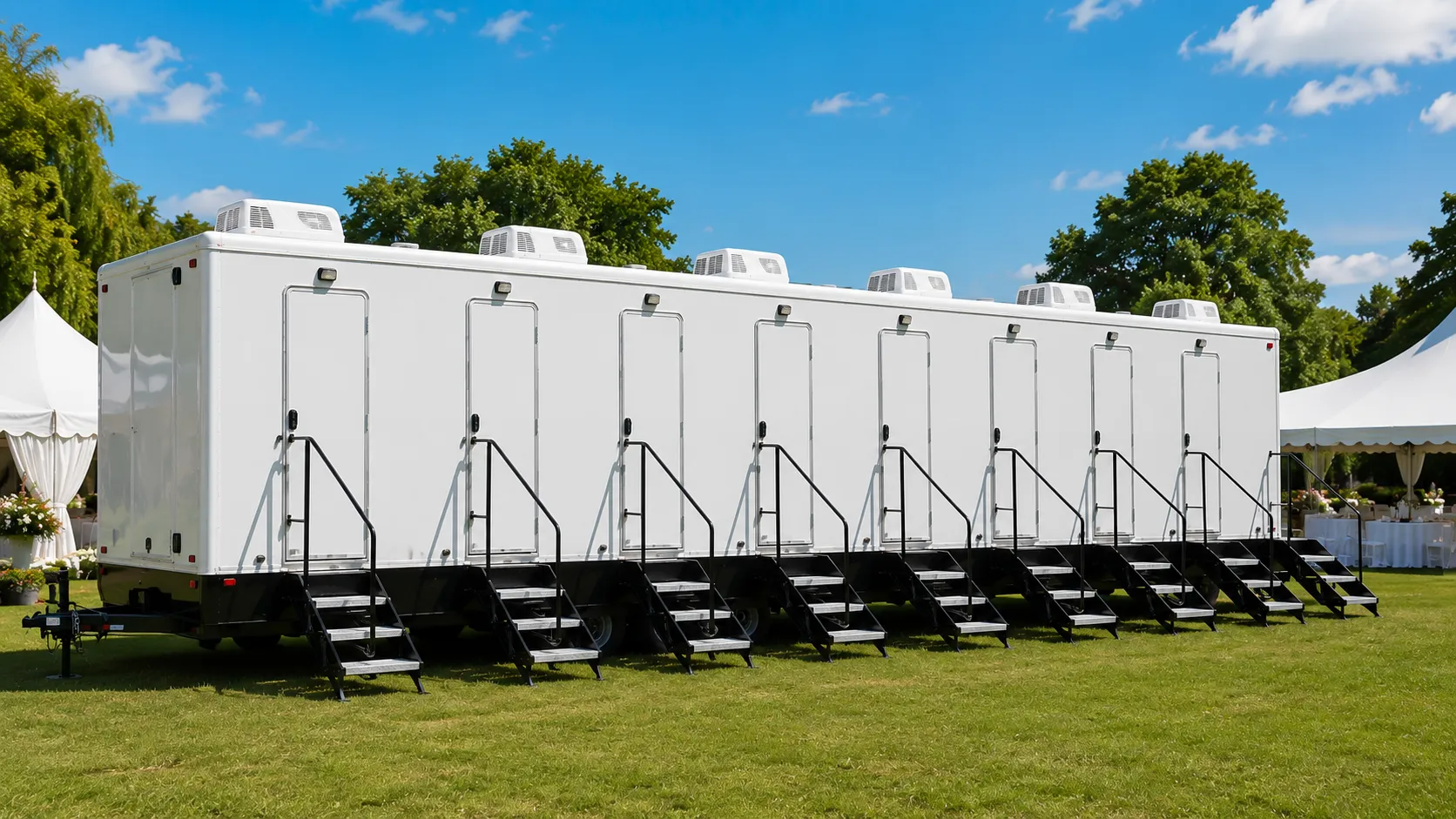 8 Stall Restroom Trailer in Novi, MI